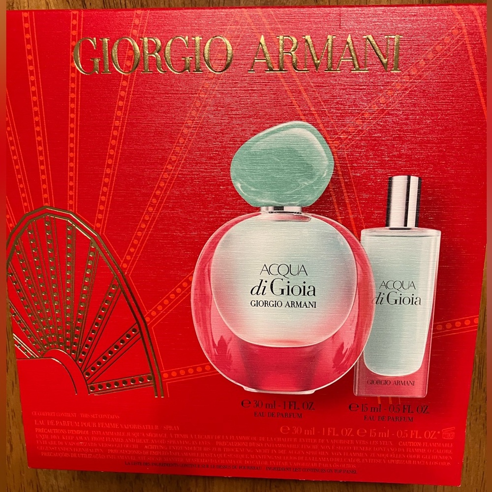 Giorgio Armani Acqua di Gioia Gift Set - Red & Mint